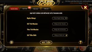 4 Phương Thức Rút Tiền Go88 Được Sử Dụng Nhiều Nhất