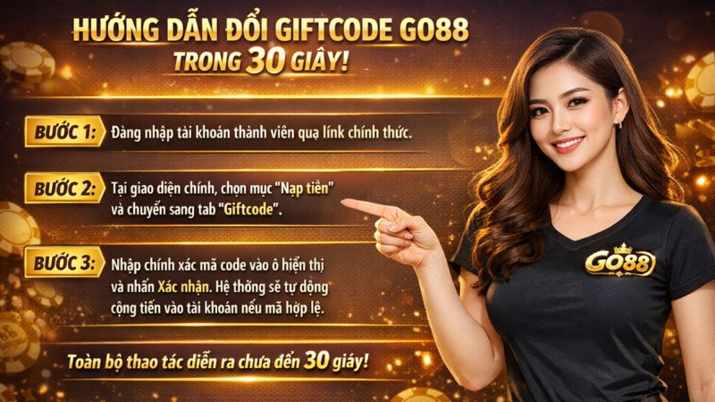 Hướng Dẫn Đổi Giftcode Go88 Trong 30 Giây