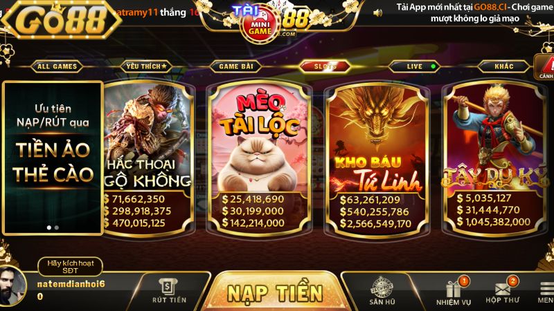 Top Game Nổ Hũ GO88 Hot Nhất Hiện Nay